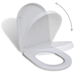 Vidaxl - Abattant wc à fermeture en douceur Blanc Carré