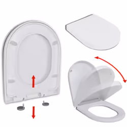 Description générale Ce siège de toilette de haute qualité convient à toutes les cuvettes de toilette standard et est idéal p ...