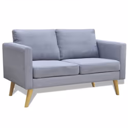 VidaXL 242218, Gris, 2 siège(s), Polyester, 1160 mm, 700 mm, 730 mm