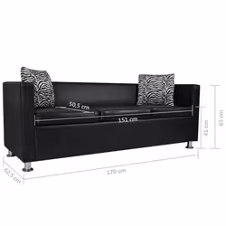 VidaXL 242208 canapé Noir - Vue supplémentaire 6