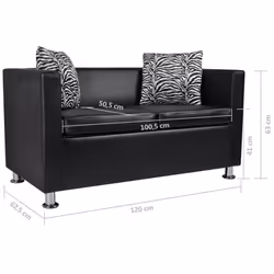 VidaXL 242209 canapé Noir - Vue supplémentaire 6