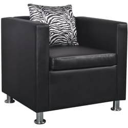 Fauteuil noir similicuir Vidaxl