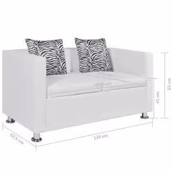 VidaXL 242212 canapé Blanc - Vue supplémentaire 6