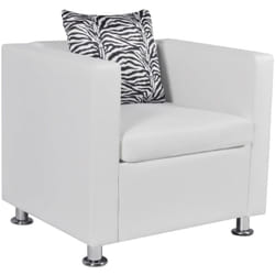 Vidaxl - Fauteuil blanc similicuir