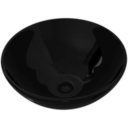 Vidaxl - Bassin d'évier rond céramique Noir pour salle de bain