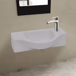 Description générale Ce lavabo en céramique premium apportera une touche d'élégance à toute salle de bain, buanderie ou toile ...