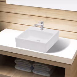 Description générale Ce lavabo, en céramique premium, apportera une touche d'élégance à toute salle de bain, buanderie ou toi ...
