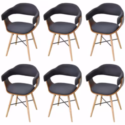 Cet ensemble, composé de 6 chaises à manger avec accoudoirs, recouvert de tissu luxueux de haute qualité, est esthétiquement ...