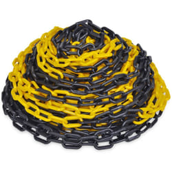 vidaXL Chaîne d'avertissement 30 m Plastique Jaune et noir