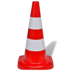 VidaXL 141818 cône et fût de signalisation Cône de circulation Rouge, Blanc Plastique 10 pièce(s)