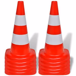 VidaXL 141818 cône et fût de signalisation Cône de circulation Rouge, Blanc Plastique 10 pièce(s)