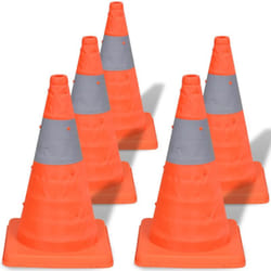 Vidaxl - Cônes de signalisation escamotables 5 pcs 42 cm