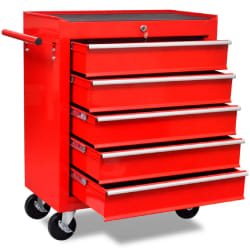 vidaXL Chariot Outils Rouge 141954