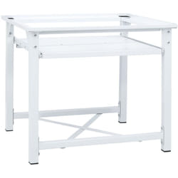 vidaXL Socle pour machine à laver avec étagère coulissante Blanc