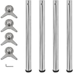 Vidaxl - 4 pieds de table réglables en hauteur 710 mm Chromé