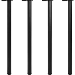Vidaxl - 4 pieds de table réglables en hauteur Noir 1100 mm