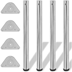 Vidaxl - 4 pieds de table réglables en hauteur 710 mm Chromé