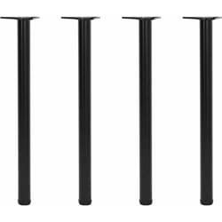Vidaxl - 4 pieds de table réglables en hauteur 870 mm Noir