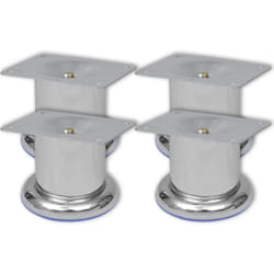Pieds ronds de canapé 4 pcs Chrome 60 mm vidaXL