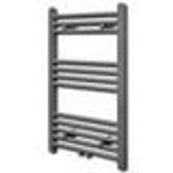 vidaXL Sèche-serviettes eau chaude à rails droits gris 500x764 mm - TU