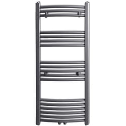 Vidaxl - Sèche serviettes eau chaude à rails incurvés gris 500 x 1160 mm