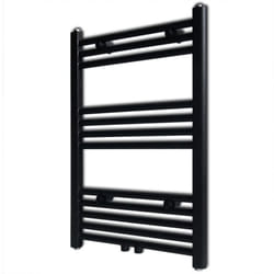 Vidaxl - Sèche-serviettes eau chaude à rails droits noir 500x764 mm