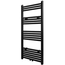 Vidaxl - Sèche-serviettes eau chaude à rails droits noir 500 x 1160 mm