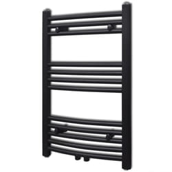Vidaxl - Sèche-serviettes eau chaude à rails incurvés noir 500 x 764 mm
