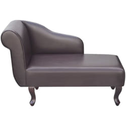 vidaXL Chaise longue Marron Similicuir - TU