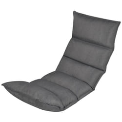 Vidaxl - Chaise longue pliable de sol Gris Tissu