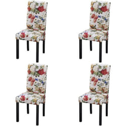 vidaXL Chaises à manger lot de 4 multicolore tissu - TU