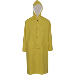 Vidaxl - Manteau de pluie long imperméable résistant à capuche jaune m
