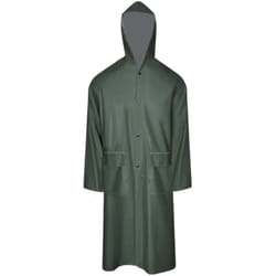 Vidaxl - Manteau de pluie long imperméable résistant à capuche vert m