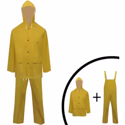 Cet imperméable 2 pièces résistant, comprenant 1 veste et 1 paire de salopettes, vous gardera au sec même dans les pires cond ...