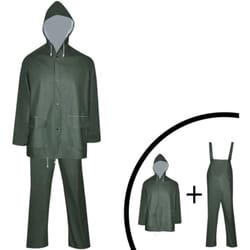 Vidaxl - Combinaison de pluie imperméable 2 pcs avec capuche vert xl