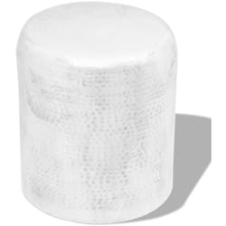 Vidaxl - Table basse/tabouret martelé en aluminium Argenté