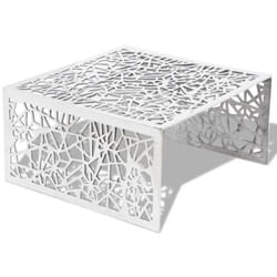 Vidaxl - Table basse argentée Design géométrique Aluminium