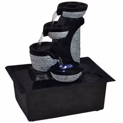 vidaXL Fontaine d'intérieur avec lampe LED Polyrésine - TU