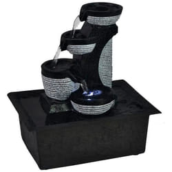 vidaXL Fontaine d'intérieur avec lampe LED Polyrésine - TU