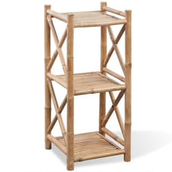 vidaXL Étagère à 3 niveaux carré bambou - TU