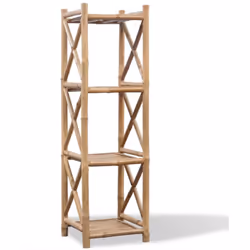 Cette étagère à 4 niveaux en bambou, peut être utilisé dans la salle de bains comme un porte-serviettes, dans le salon comme ...