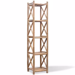 vidaXL Étagère à 5 niveaux carré bambou - TU