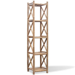 vidaXL Étagère à 5 niveaux carré bambou - TU