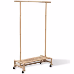 Cette penderie en bambou fournira une solution de stockage appreciable, pratique et portable pour ranger vos vêtements. La ta ...