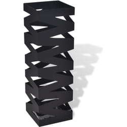 Vidaxl - Porte-parapluie carré Noir Acier 48,5 cm