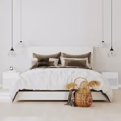 VidaXL 242547 Table de nuit et table de chevet Blanc