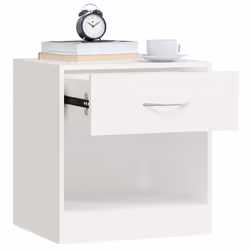 VidaXL 242547 Table de nuit et table de chevet Blanc - Vue supplémentaire 5