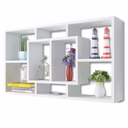 VidaXL 242548 étagères Tablette flottante Mural Bois Blanc