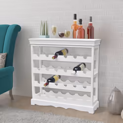 VidaXL 242438 porte-bouteilles Panneaux MDF, Bois Blanc