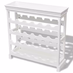VidaXL 242438 porte-bouteilles Panneaux MDF, Bois Blanc - Vue supplémentaire 4